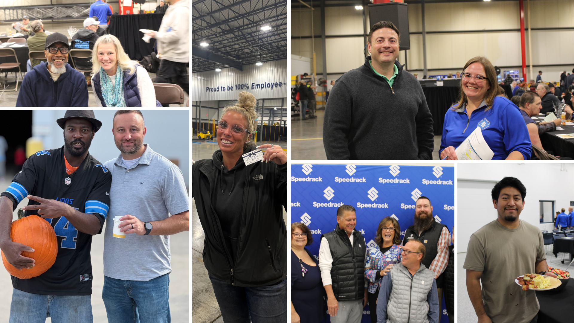 Group Photo Collage with Smiling People